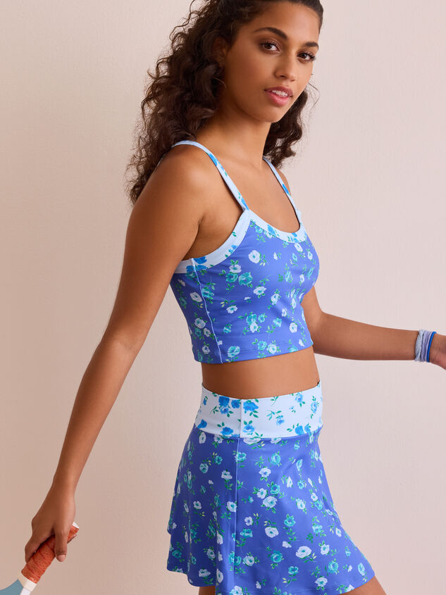 Tempo Floral Cropped Tank Detail 2 - TULLABEE