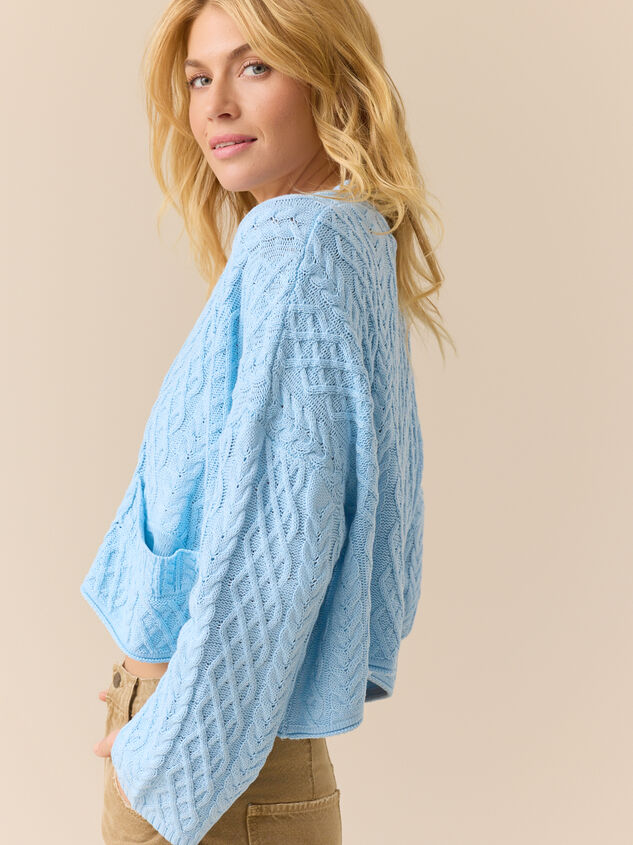 Halle Cable Cardigan Detail 4 - TULLABEE