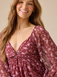 Dawysn Chiffon Mini Dress Detail 3 - TULLABEE
