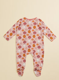 Pumpkin Harvest Ribbed Footie by MudPie Detail 2 - TULLABEE