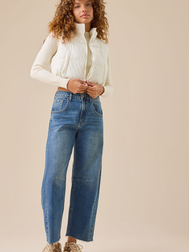 Leilani Reversible Cropped Vest Detail 2 - TULLABEE