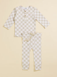 Kai Checkered Top and Joggers Set - TULLABEE