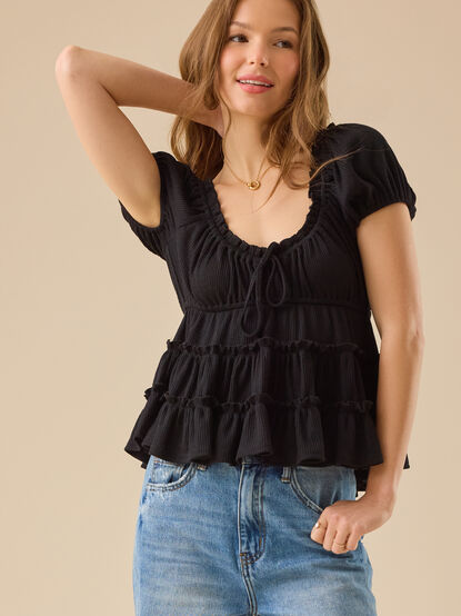Nia Tiered Babydoll Top - TULLABEE