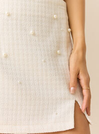 Swan Tweed Pearl Skirt Detail 2 - TULLABEE