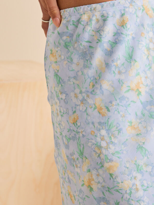 Winona Floral Midi Skirt Detail 3 - TULLABEE