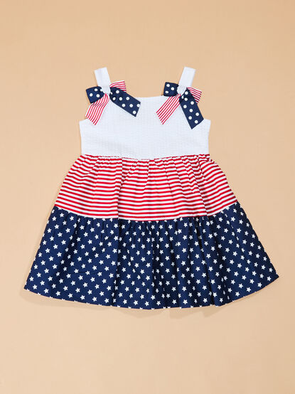 America Bow Baby Dress - TULLABEE