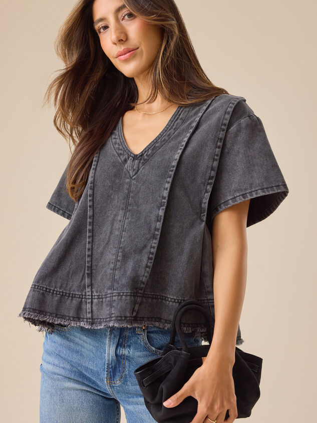 Hanah Denim Top - TULLABEE