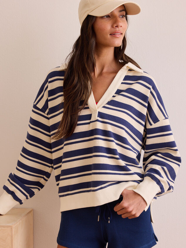 Baseline Waffle Pullover Detail 4 - TULLABEE