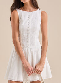 Layla Eyelet Mini Dress Detail 2 - TULLABEE
