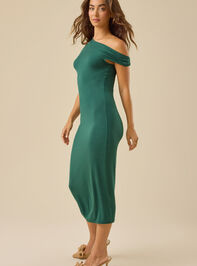 Baylea Asymmetrical Maxi Dress Detail 2 - TULLABEE