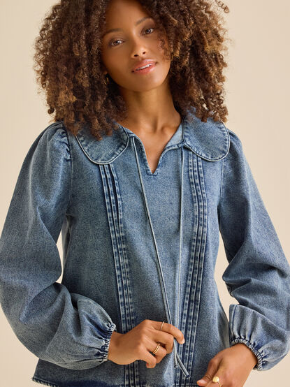 Paige Denim Collared Top - TULLABEE