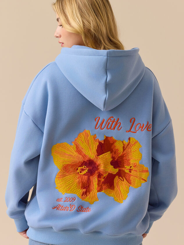 Meet At Sunset Embroidered Hoodie Detail 2 - TULLABEE