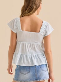 Gaia Tiered Babydoll Top Detail 5 - TULLABEE
