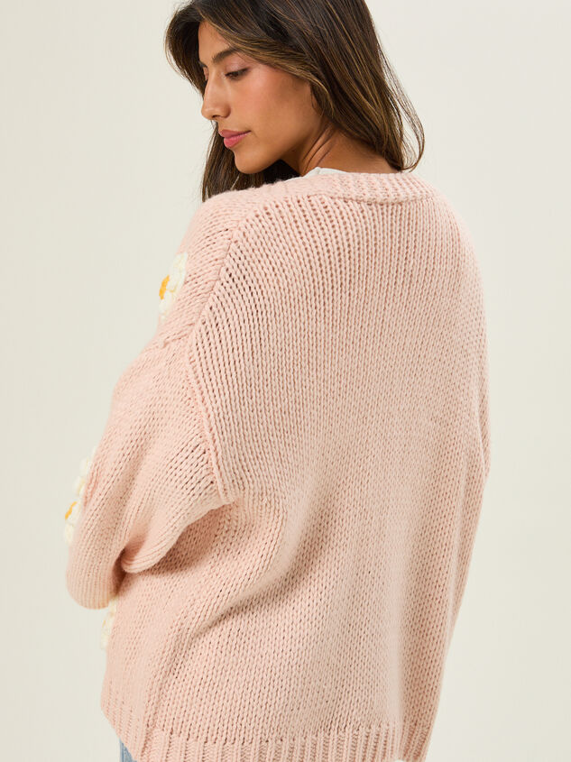 Daisie 3D Floral Cardigan Detail 5 - TULLABEE