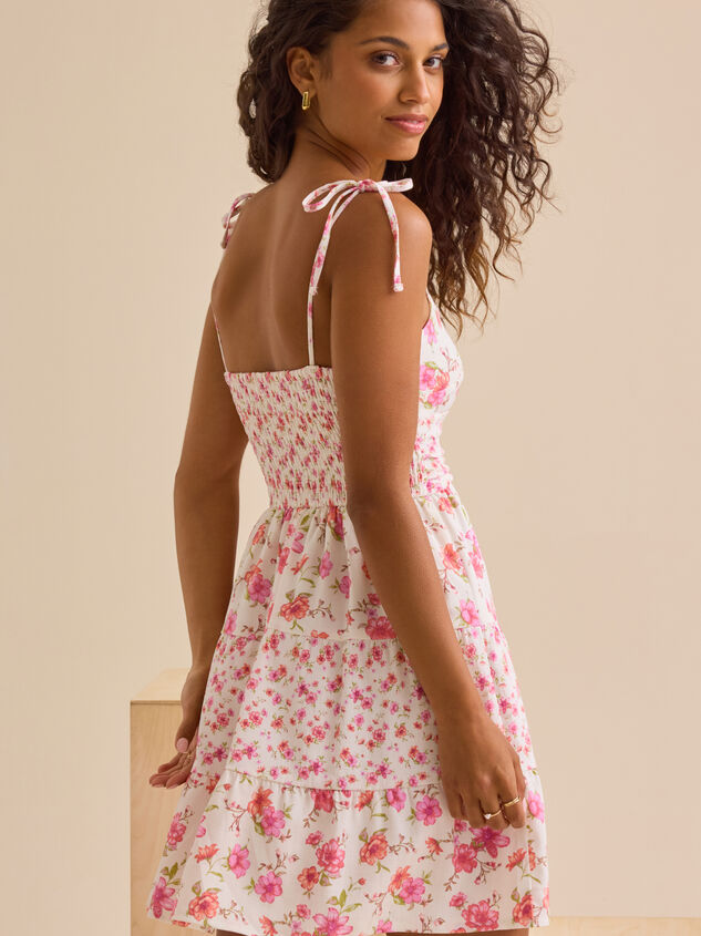 Jenny Floral Mini Dress Detail 2 - TULLABEE