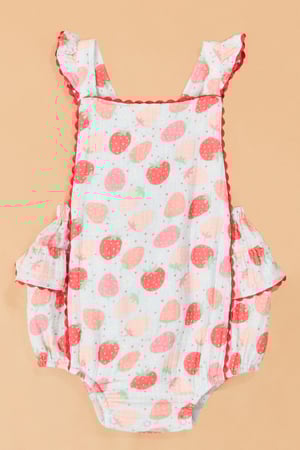 Sutton Strawberry Ricrac Sunsuit - Altar'd State