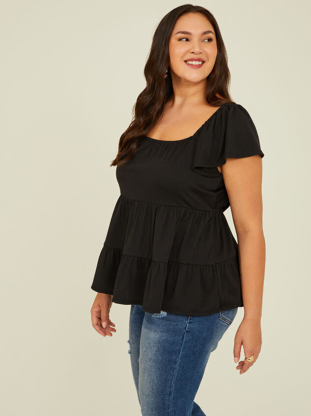 Polly Tiered Babydoll Top Detail 3 - TULLABEE