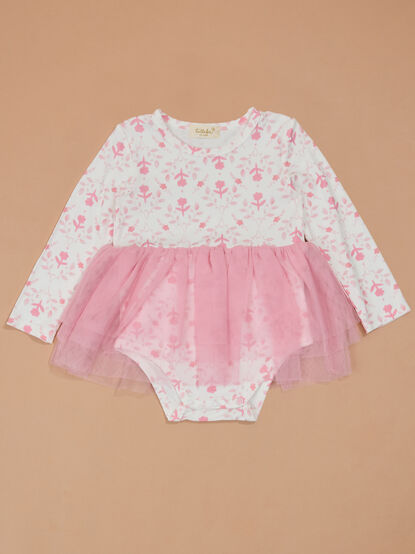 Rosie Floral Bodysuit Dress - TULLABEE