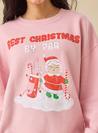 Mama Best Christmas By Par Sweatshirt Detail 3 - TULLABEE