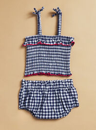 Raquel Gingham Ruffle Set - TULLABEE