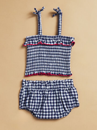 Raquel Gingham Ruffle Set - TULLABEE