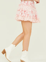 Baylor Floral Mini Skirt Detail 3 - TULLABEE