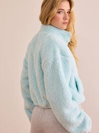 Cloud Cabin Sherpa Full Zip Jacket Detail 4 - TULLABEE