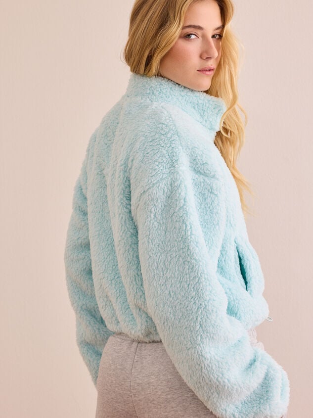 Cloud Cabin Sherpa Full Zip Jacket Detail 4 - TULLABEE