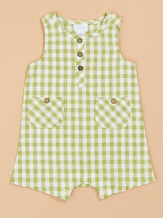 Buddy Gingham Romper by Mud Pie - TULLABEE