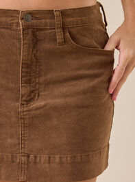 Sereena Corduroy Mini Skirt Detail 2 - TULLABEE