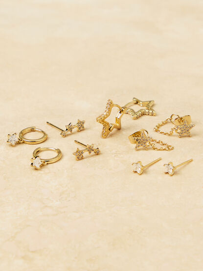 18K Gold Star Earring Pack - TULLABEE