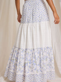 Kairo Floral Midi Skirt Detail 6 - TULLABEE