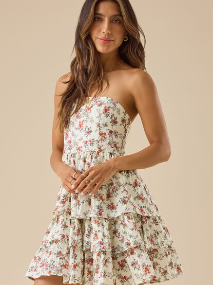 Amanda Floral Mini Dress - TULLABEE