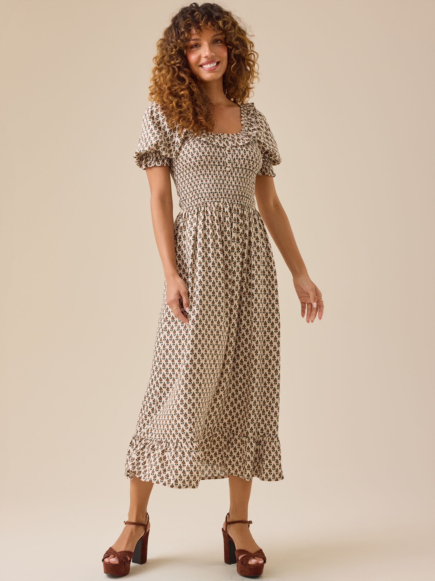 Lexi Dress Harvest Floral by Rylee + Cru in Ivory | Tullabee