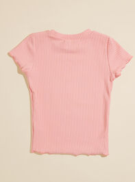 Marley Ribbed Baby Tee Detail 2 - TULLABEE