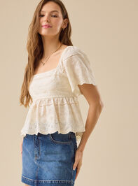 Corey Tie Back Embroidered Top - TULLABEE