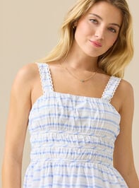 Florence Striped Maxi Dress Detail 2 - TULLABEE