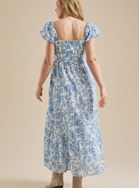Addison Floral Midi Dress Detail 5 - TULLABEE