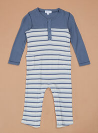 Jamie Striped Waffle Jumpsuit - TULLABEE