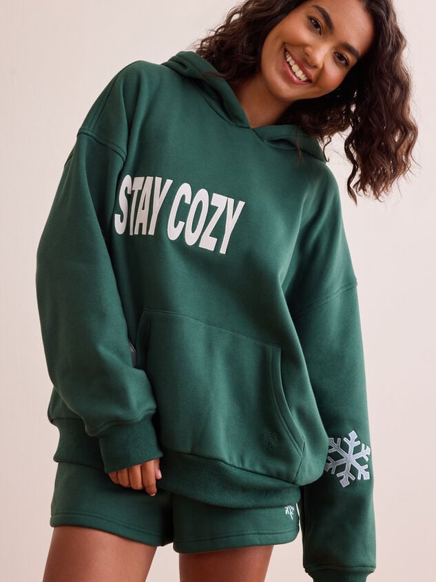 Stay Cozy Embroidered Hoodie Detail 3 - TULLABEE