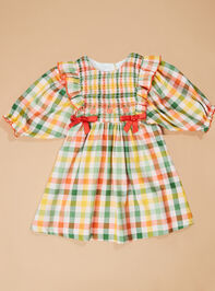 October Plaid Toddler Dress - TULLABEE