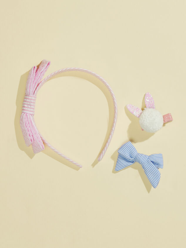 Seersucker Bow Set - TULLABEE
