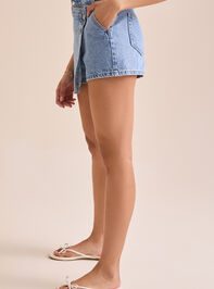 Abigail Denim Overlay Skort Detail 5 - TULLABEE