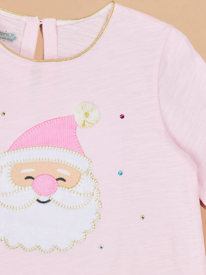Bedazzled Santa Top and Pant Set by Mudpie - TULLABEE