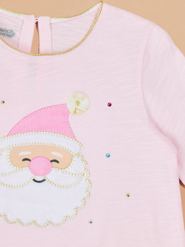 Bedazzled Santa Top and Pant Set by Mudpie Detail 2 - TULLABEE
