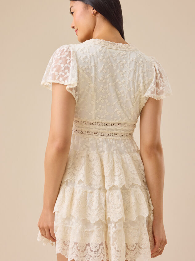 Leighton Lace Mini Dress Detail 6 - TULLABEE