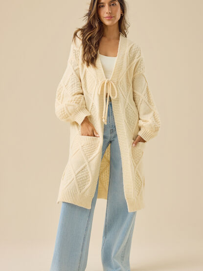 Mariana Cable Knit Cardigan - TULLABEE