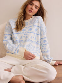 Snowflake Fair Isle Pullover Detail 2 - TULLABEE