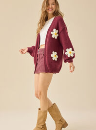 Josie 3D Flower Cardigan Detail 5 - TULLABEE