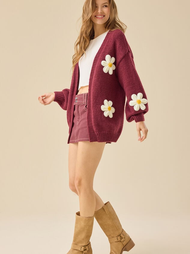Josie 3D Flower Cardigan Detail 5 - TULLABEE